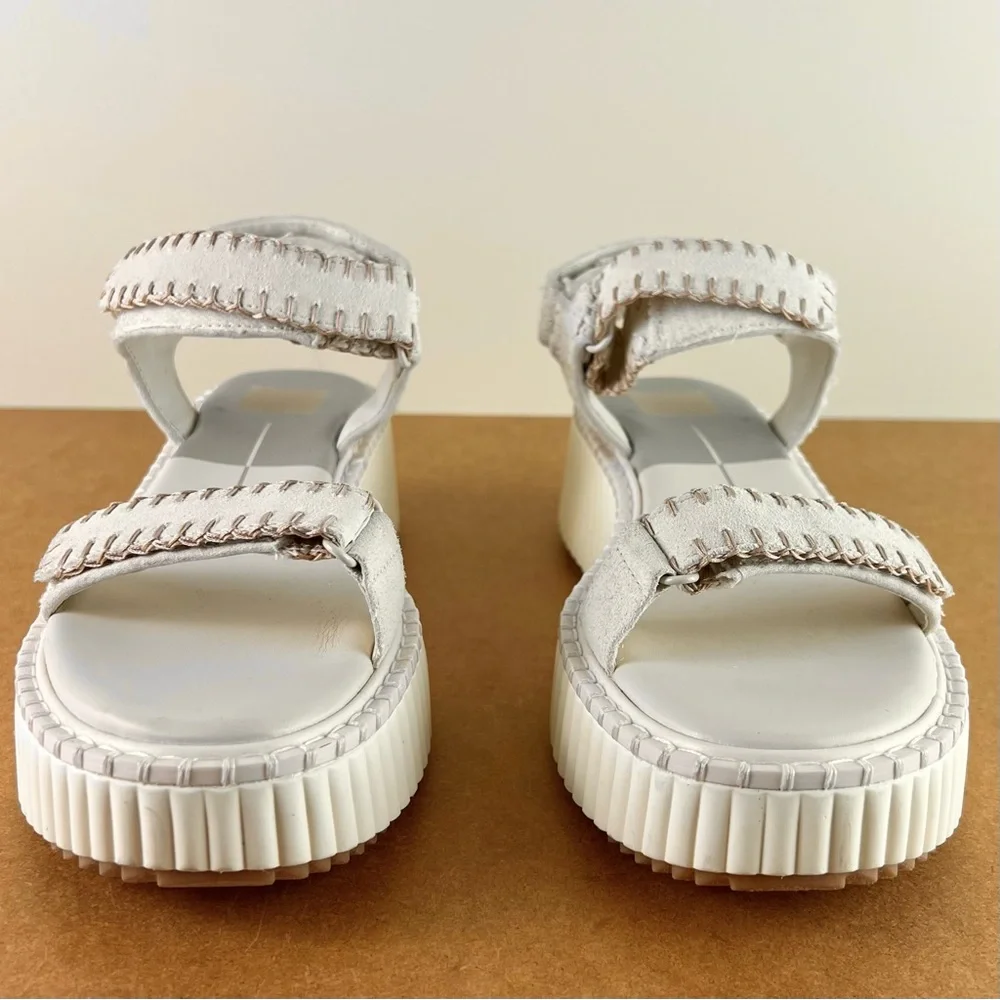 NEW DOLCE VITA IVORY PLATFORM SANDALS - Picture 10 of 13